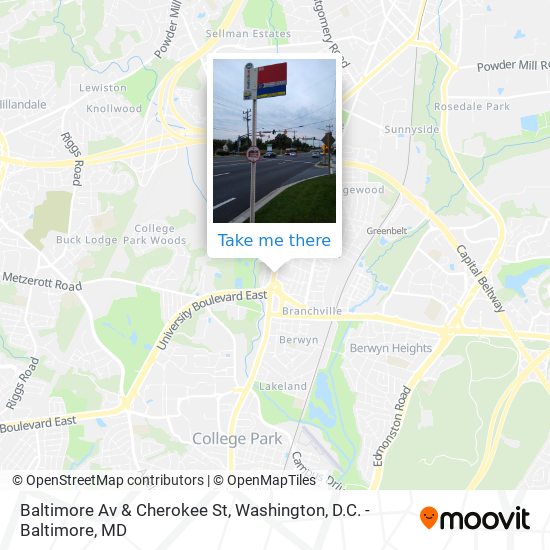 Mapa de Baltimore Av & Cherokee St