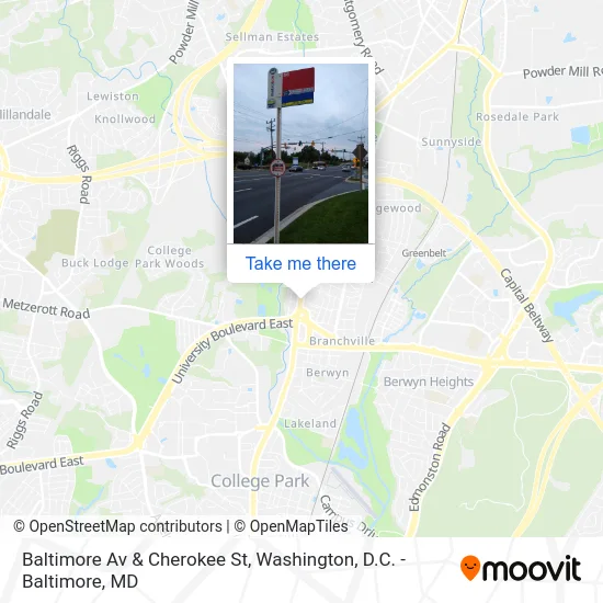 Baltimore Av & Cherokee St map