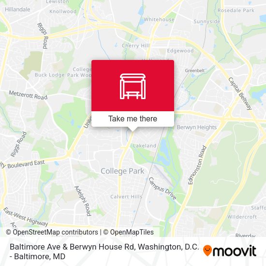 Mapa de Baltimore Ave & Berwyn House Rd