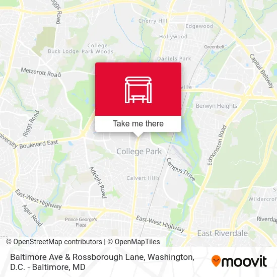 Baltimore Ave & Rossborough Lane map