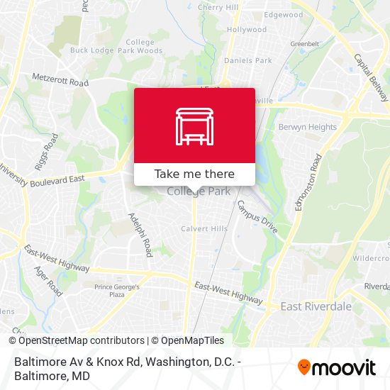 Baltimore Av & Knox Rd map