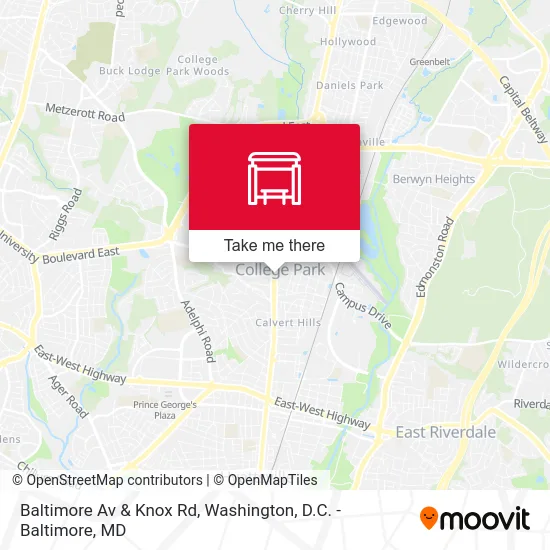 Baltimore Av & Knox Rd map