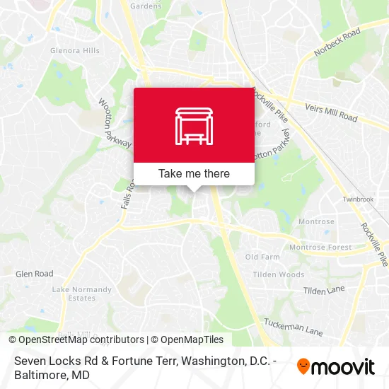 Seven Locks Rd & Fortune Terr map