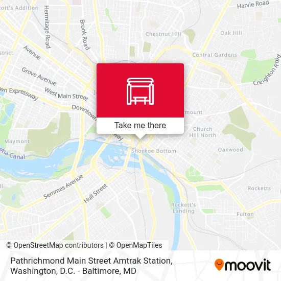 Pathrichmond Main Street Amtrak Station map