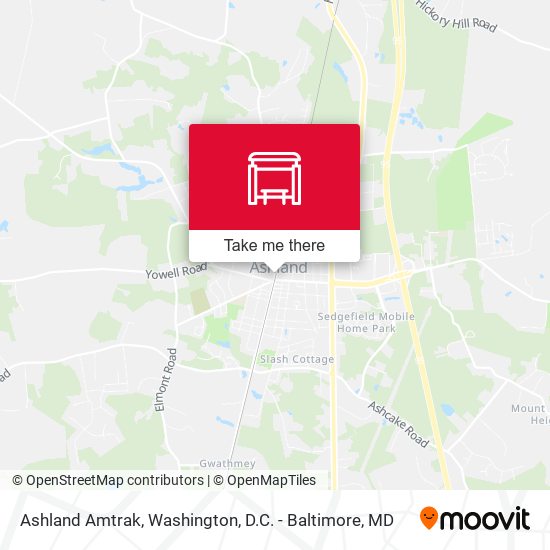 Mapa de Ashland Amtrak
