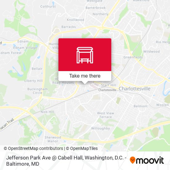 Mapa de Jefferson Park Ave @ Cabell Hall