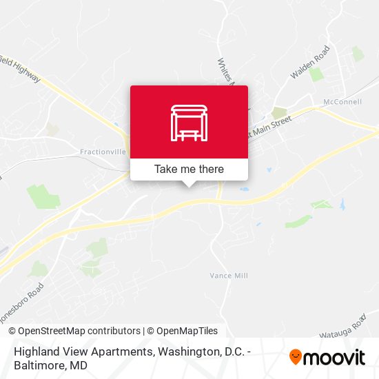 Mapa de Highland View Apartments