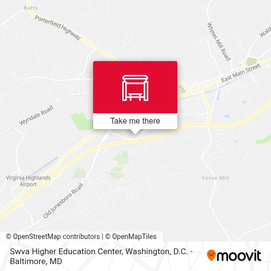 Swva Higher Education Center map