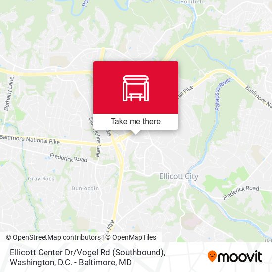 Ellicott Center Dr / Vogel Rd (Southbound) map