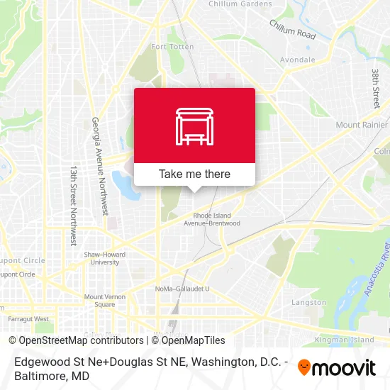 Edgewood St Ne+Douglas St NE map