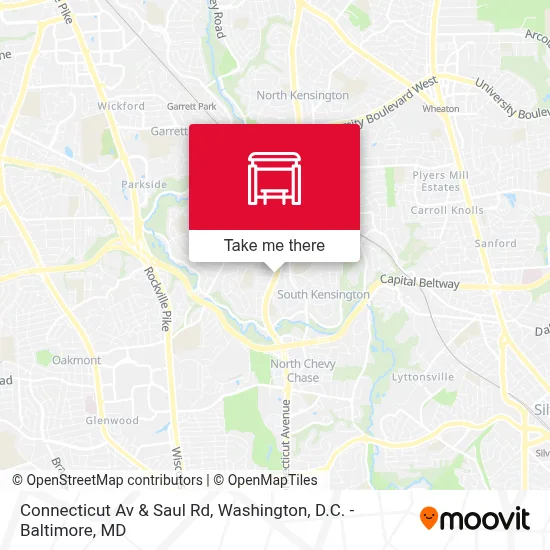 Connecticut Av & Saul Rd map