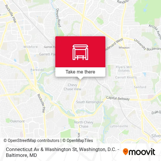 Connecticut Av & Washington St map