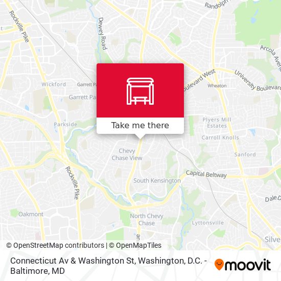 Connecticut Av & Washington St map