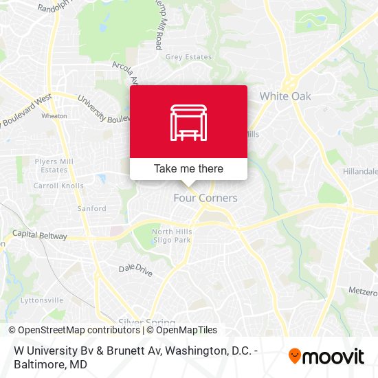 Mapa de W University Bv & Brunett Av
