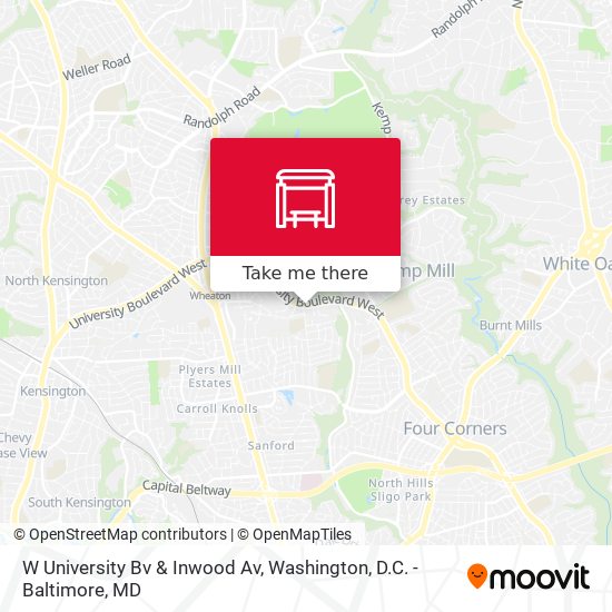 W University Bv & Inwood Av map