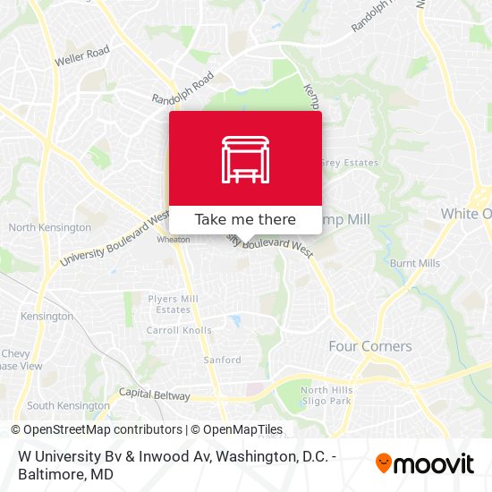 W University Bv & Inwood Av map