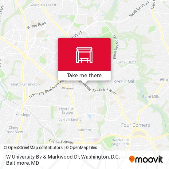 Mapa de W University Bv & Markwood Dr