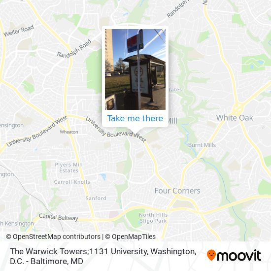 The Warwick Towers;1131 University map