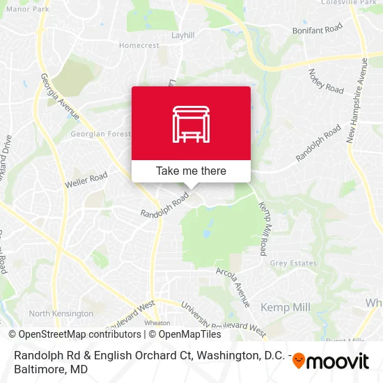 Randolph Rd & English Orchard Ct map