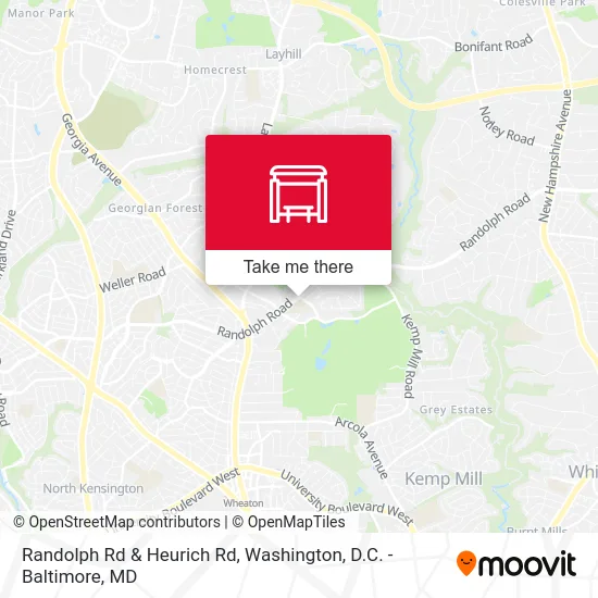 Randolph Rd & Heurich Rd map
