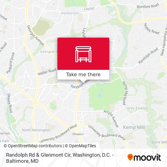 Randolph Rd & Glenmont Cir map