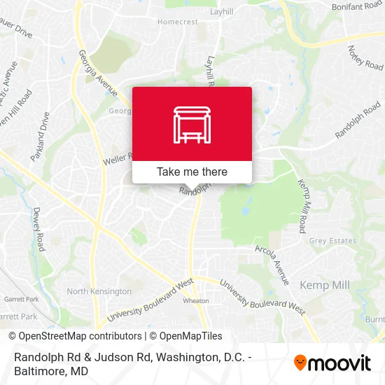 Randolph Rd & Judson Rd map