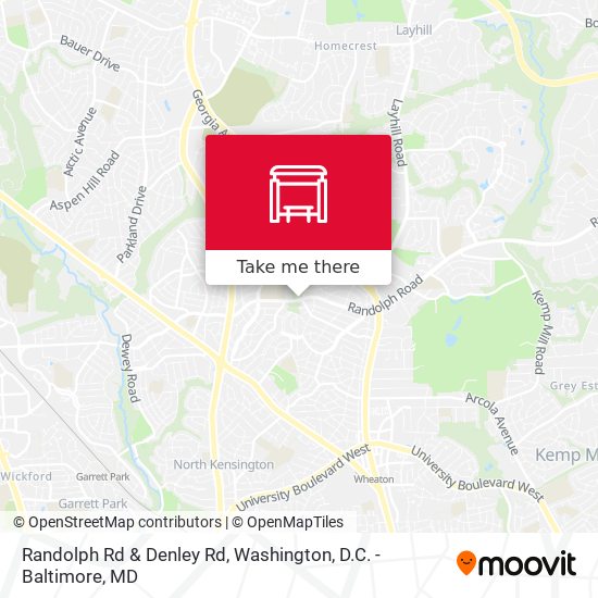 Randolph Rd & Denley Rd map