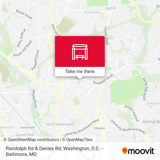 Randolph Rd & Denley Rd map