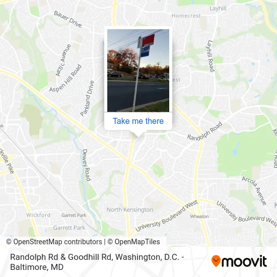 Randolph Rd & Goodhill Rd map
