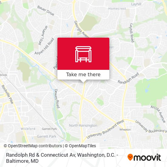 Randolph Rd & Connecticut Av map