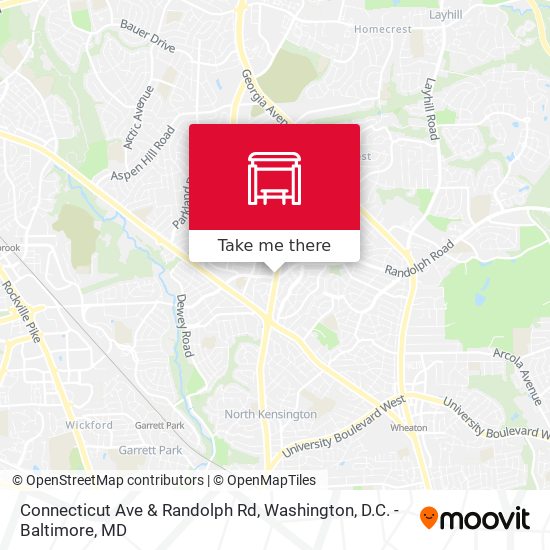 Connecticut Ave & Randolph Rd map
