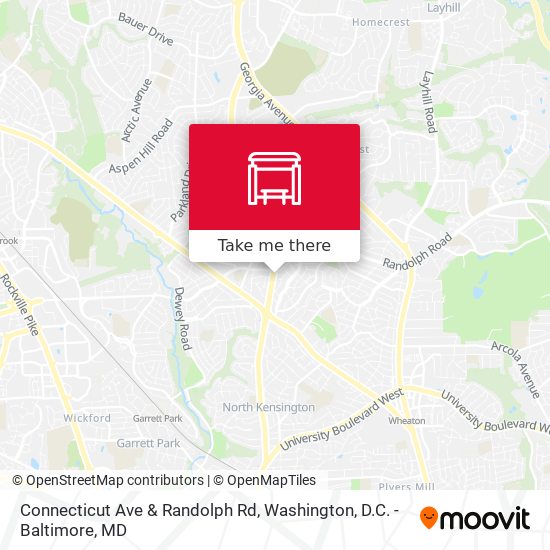 Connecticut Ave & Randolph Rd map