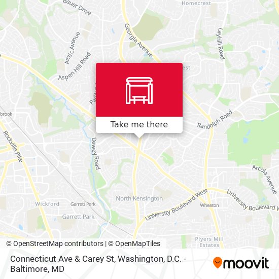 Connecticut Ave & Carey St map