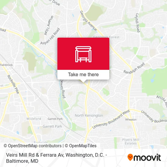 Veirs Mill Rd & Ferrara Av map