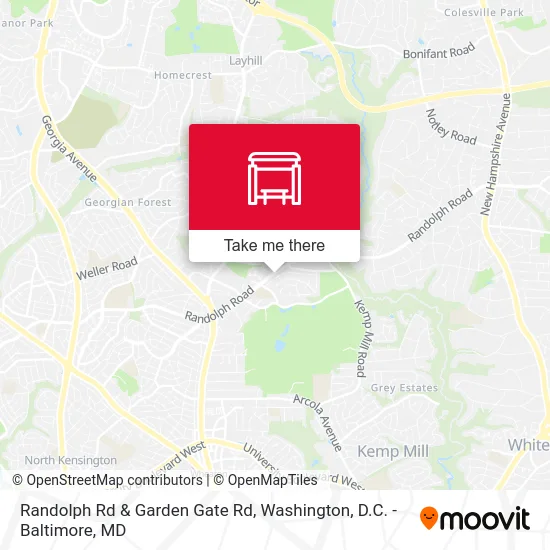 Randolph Rd & Garden Gate Rd map