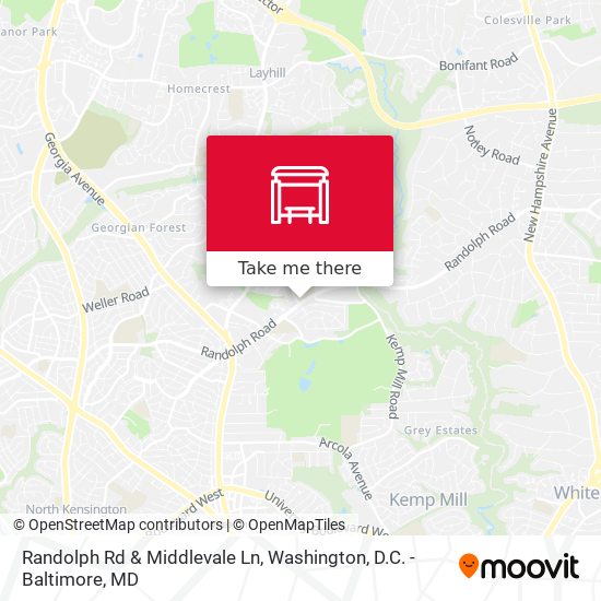 Randolph Rd & Middlevale Ln map