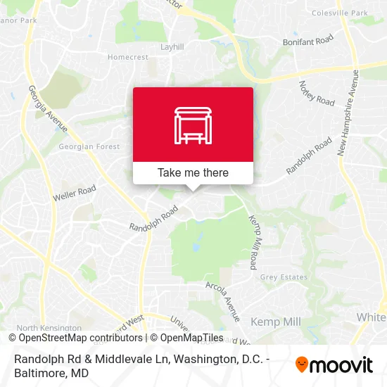 Randolph Rd & Middlevale Ln map