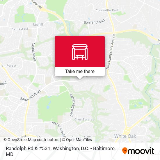 Randolph Rd & #531 map