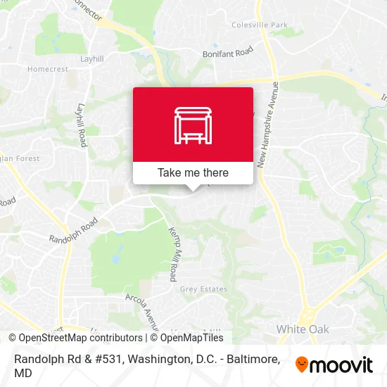 Randolph Rd & #531 map