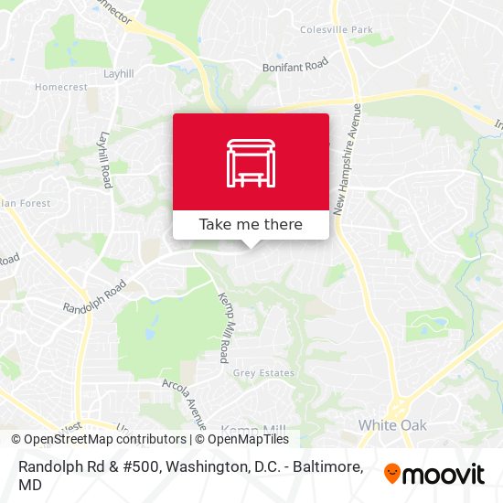 Randolph Rd & #500 map