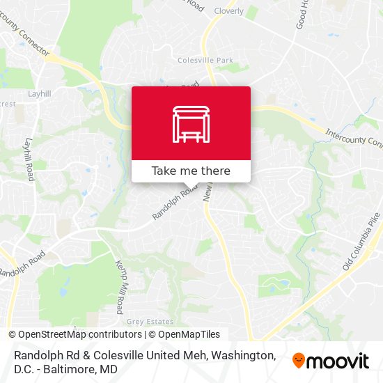 Randolph Rd & Colesville United Meh map