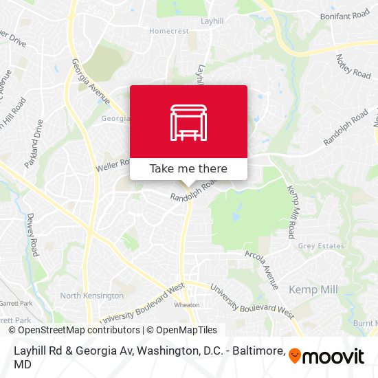 Layhill Rd & Georgia Av map