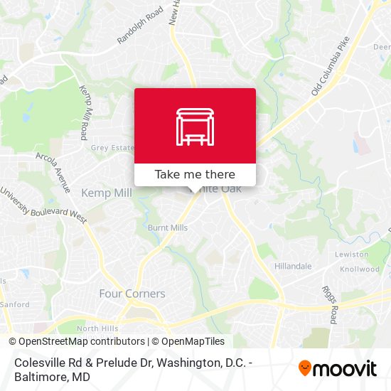 Mapa de Colesville Rd & Prelude Dr