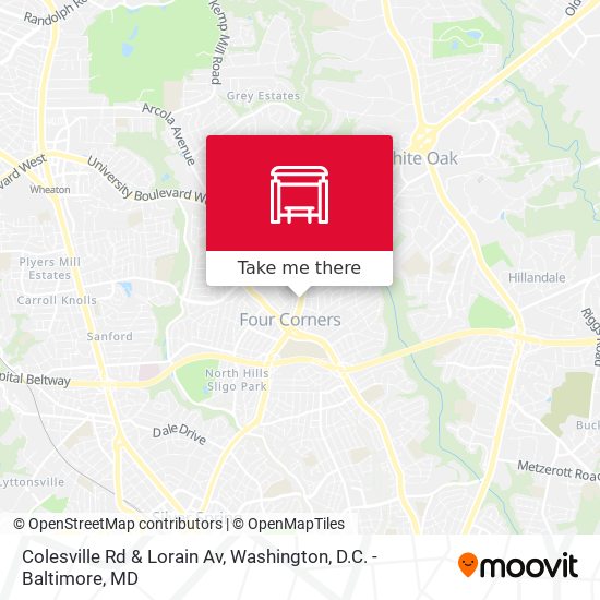 Colesville Rd & Lorain Av map