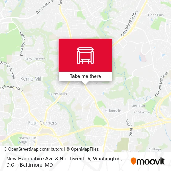 New Hampshire Ave & Northwest Dr map