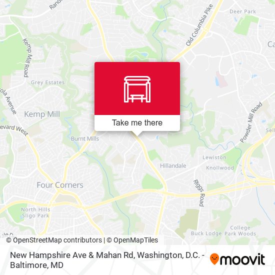 Mapa de New Hampshire Ave & Mahan Rd