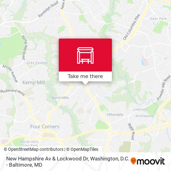 New Hampshire Av & Lockwood Dr map