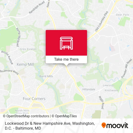 Lockwood Dr & New Hampshire Ave map
