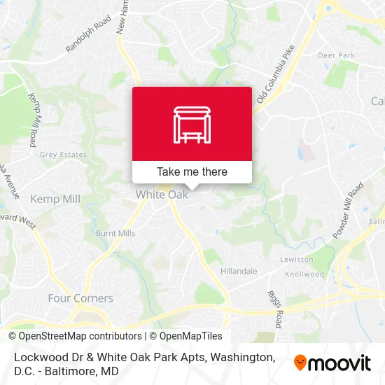 Lockwood Dr & White Oak Park Apts map