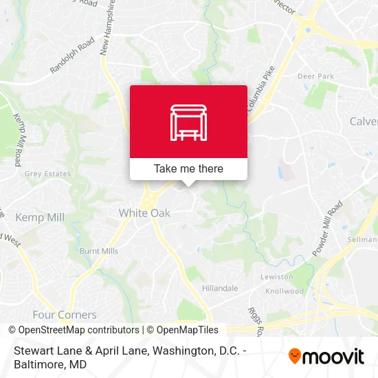 Stewart Lane & April Lane map
